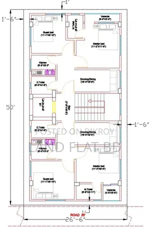 Flat for 1 Million Taka @ 688 sq ft, pay the rest in installments