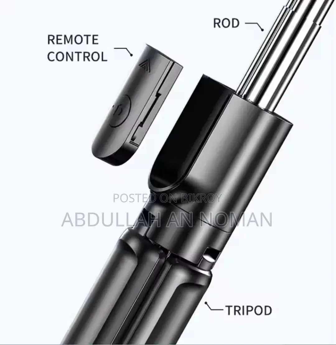 Q07 4-in-1 Selfie Stick: Tripod, Remote, Light