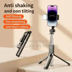 Q07 4-in-1 Selfie Stick: Tripod, Remote, Light