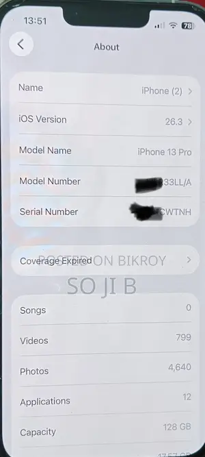 Apple iPhone 13 Pro full freah (Used)