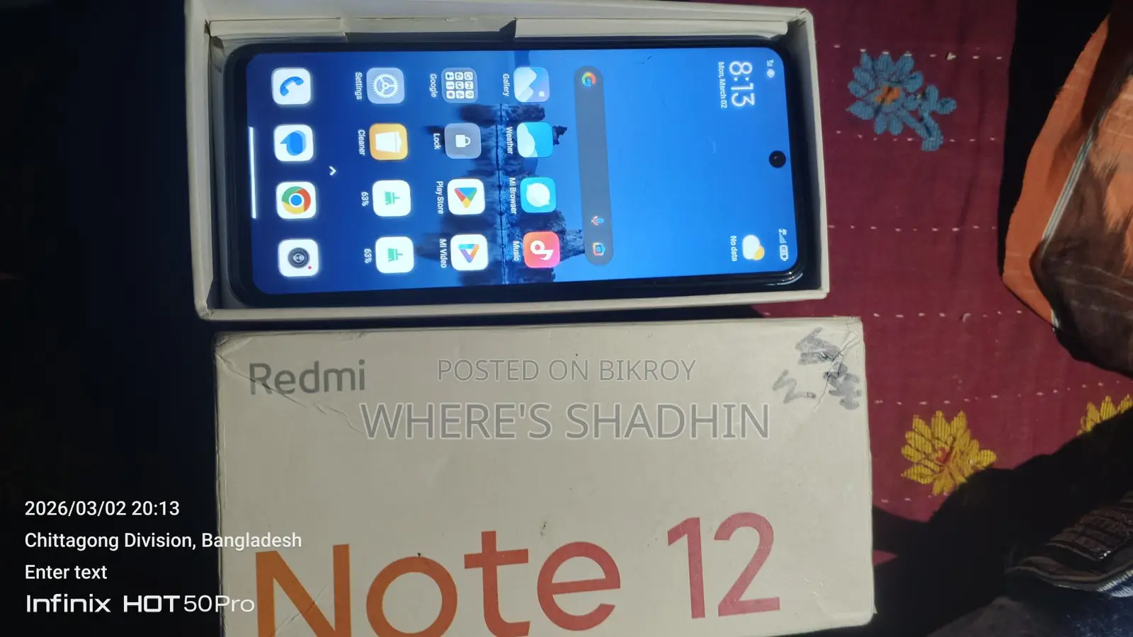 Xiaomi Redmi Note 12 . (Used)