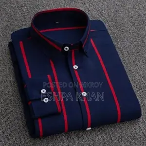 Men's Long Sleeve Stripe Print Shirt