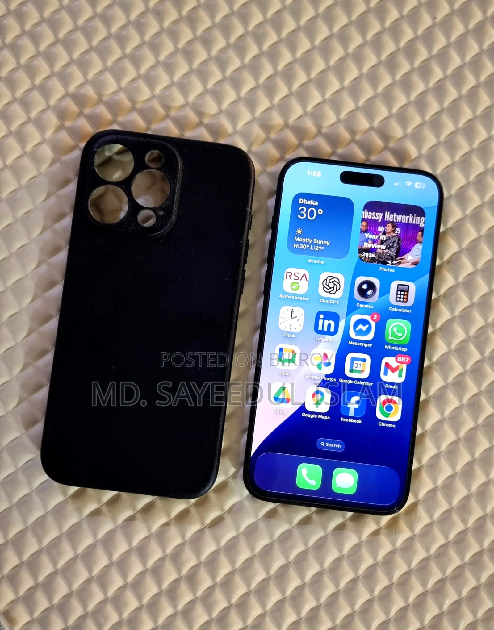 Apple iPhone 15 Pro Max 256GB, Black (Used)