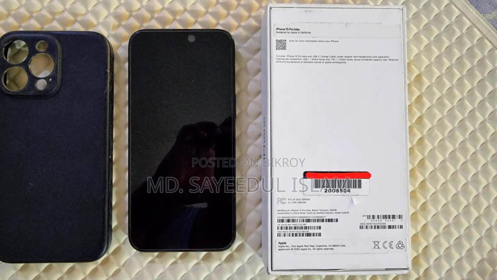 Apple iPhone 15 Pro Max 256GB, Black (Used)