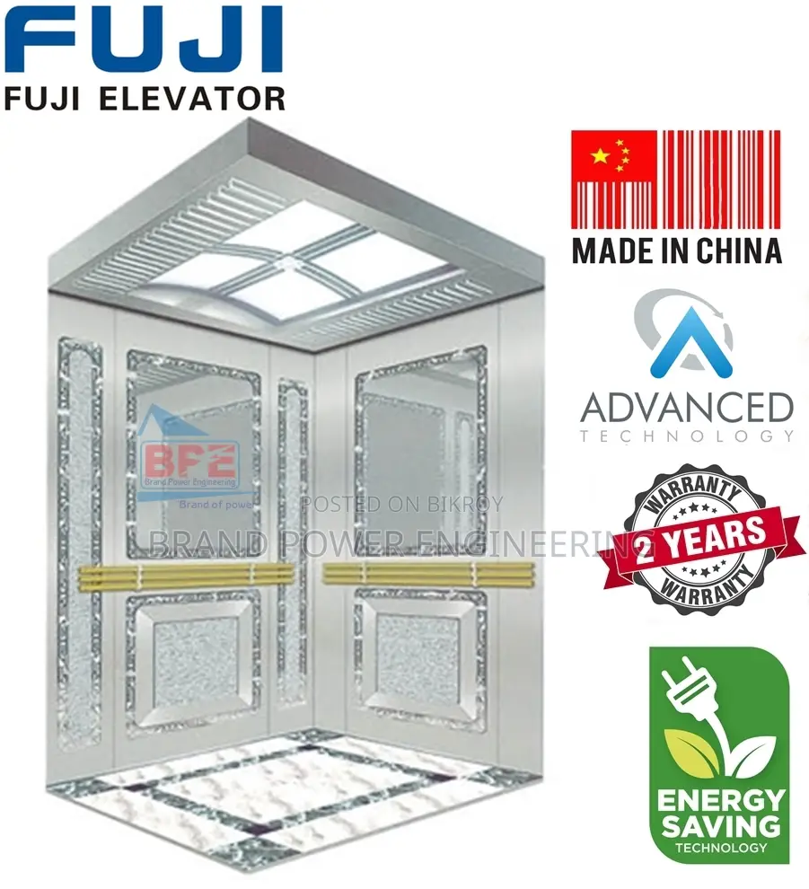 Fuji 6-Person Passenger Lift (450kg) | Advanced VVVF Drive