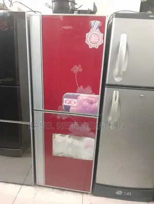 14 CFT Red Color Glazed Door Fridge for Sale
