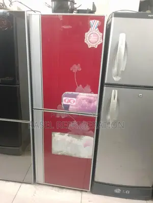 14 CFT Red Color Glazed Door Fridge for Sale