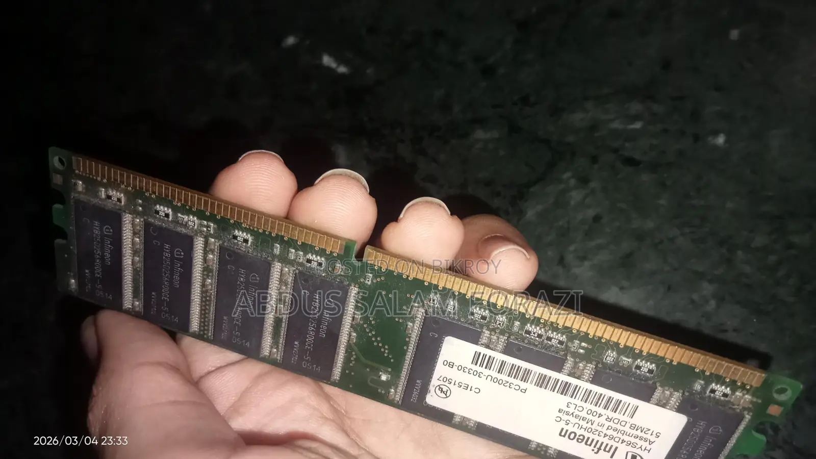 Infineon Ram Ddr 1 512mb For Collectors