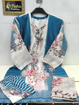 থ্রি পিস সেলাই করা মাইক্রো স্টিজ জর্জেট