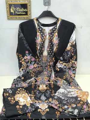 Stitched Micro-Stitch Georgette Three-Piece
