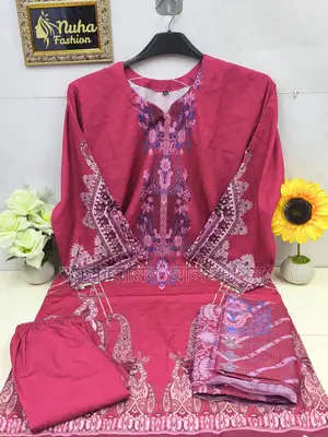 Stitched Micro-Stitch Georgette Three-Piece