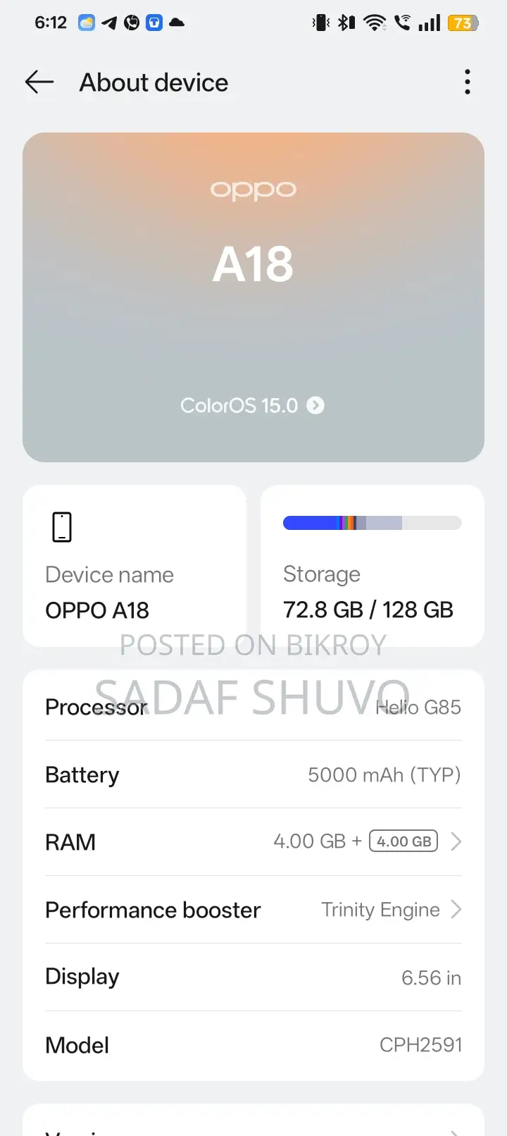 OPPO A18 (Used)