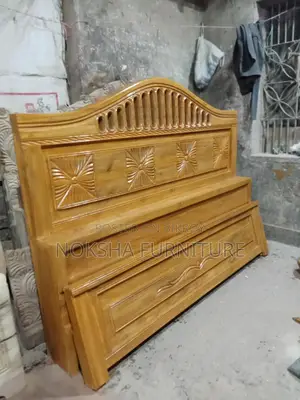 Noksha Furniture Akashmoni Wood Bed 🛏️ Mega Offer Ongoing