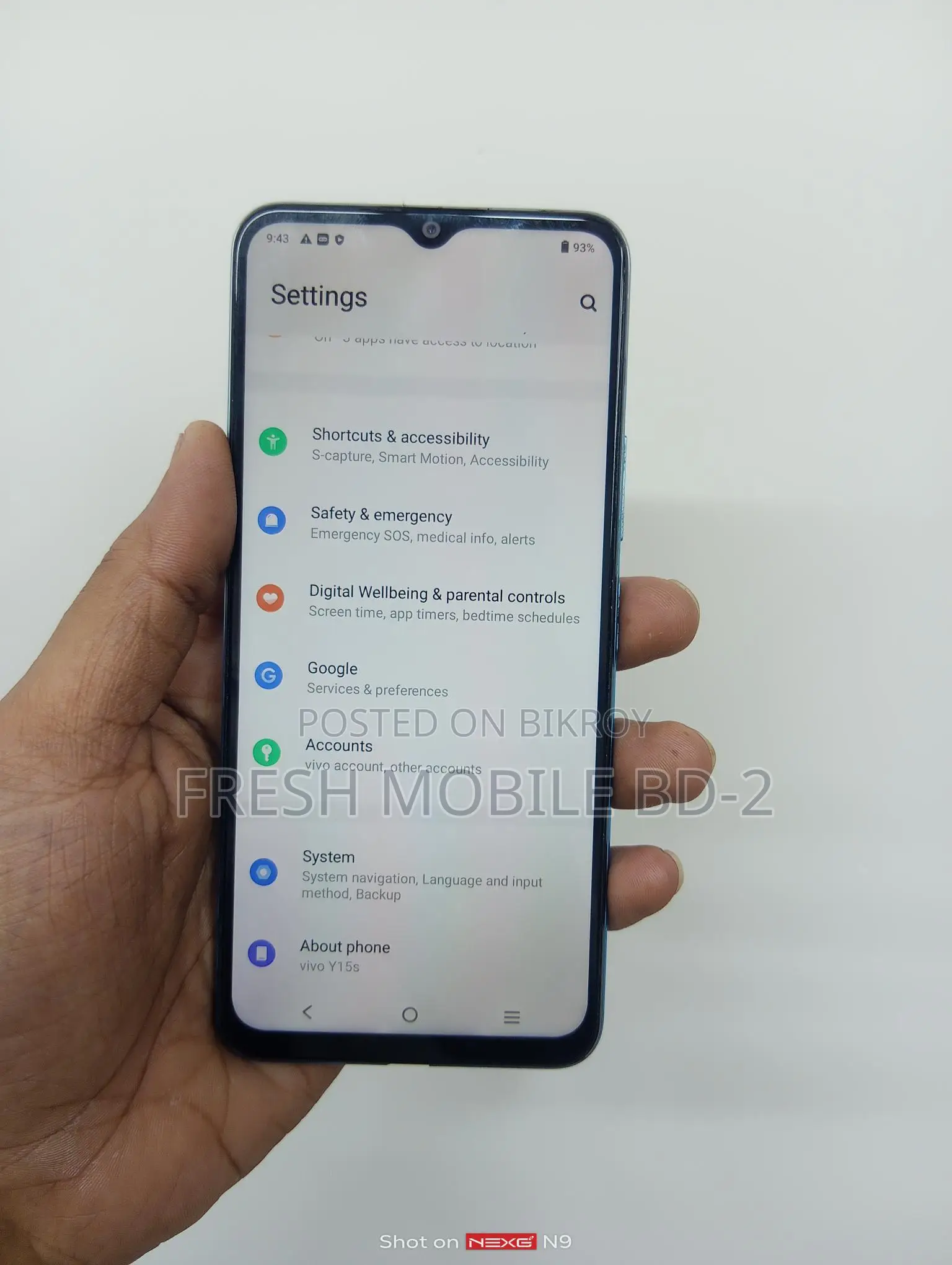 Vivo Y15S Ram:3 Rom:32 (Used)