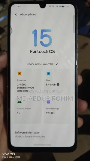 Vivo y100 (Used)