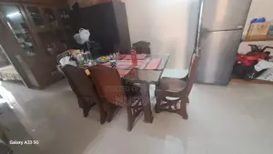 6-Chair Glass Top Dining Table
