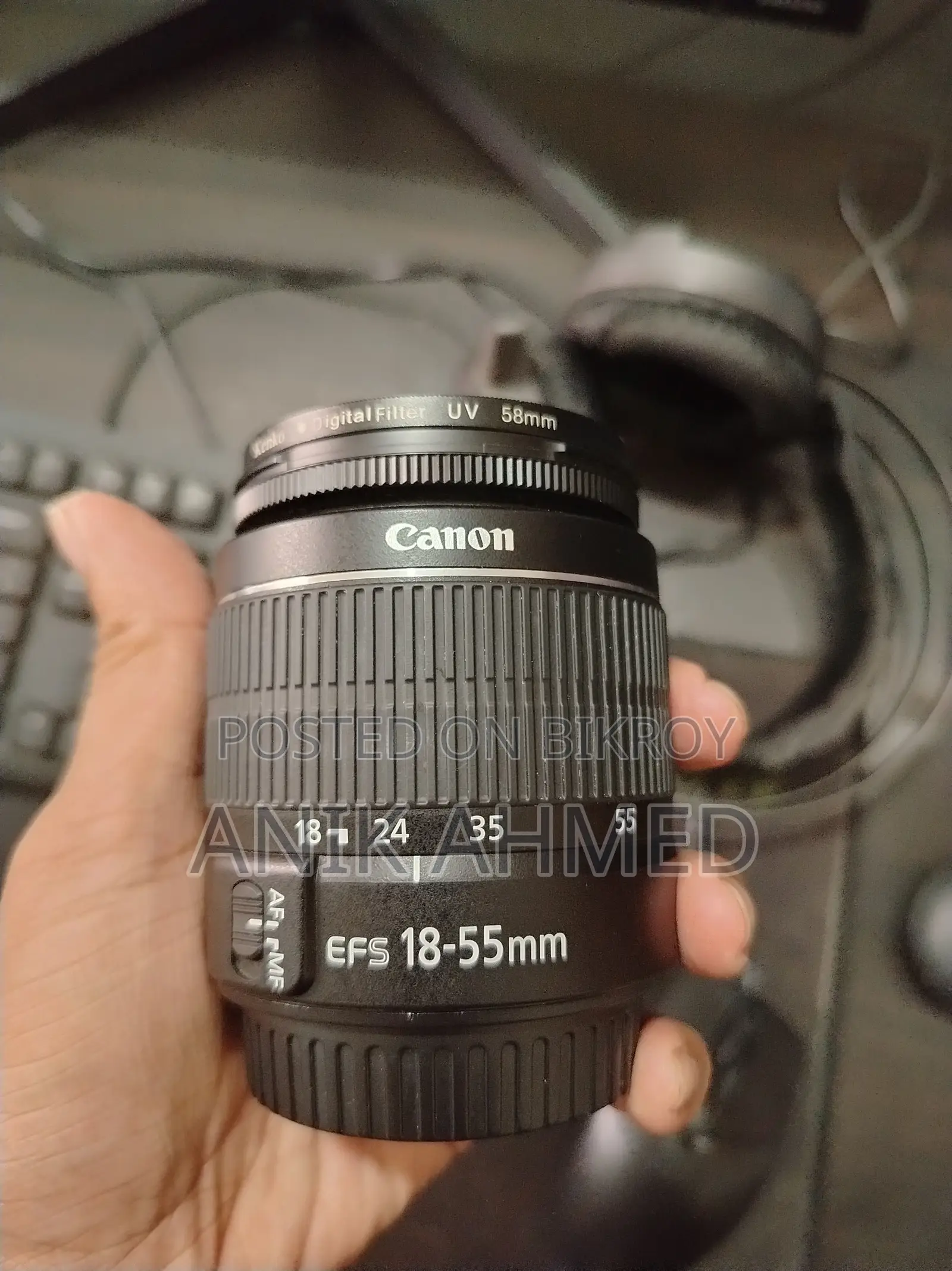 Canon EFS Mount 18-55mm Kit Lens with UV Filter