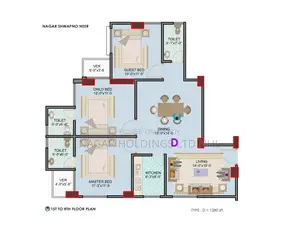 Ready flat for sale near Hajj Camp, Ashkona, Dhaka!