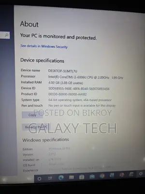 Lenovo Ideapad 320 i3 6th gen 4GB/128GB SSD 15.6" Display