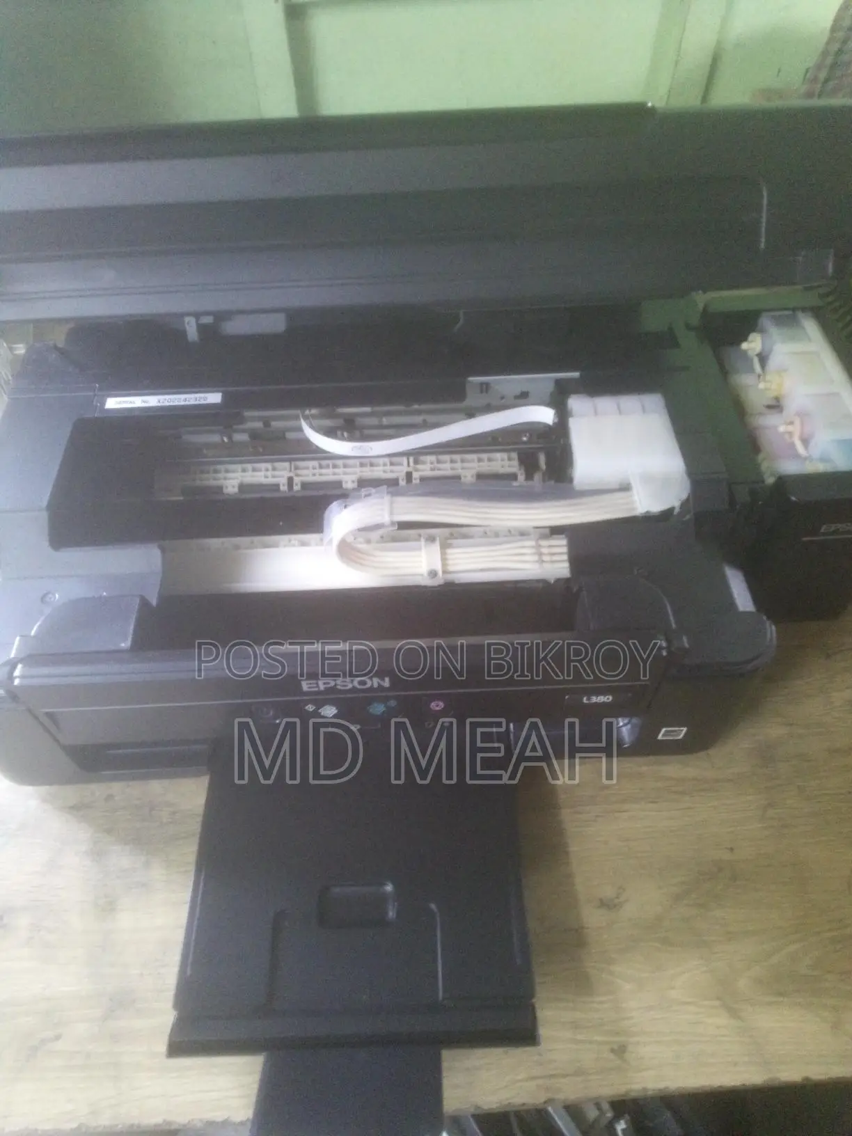 Epson L380 Scanner Printer Color Black Tank System