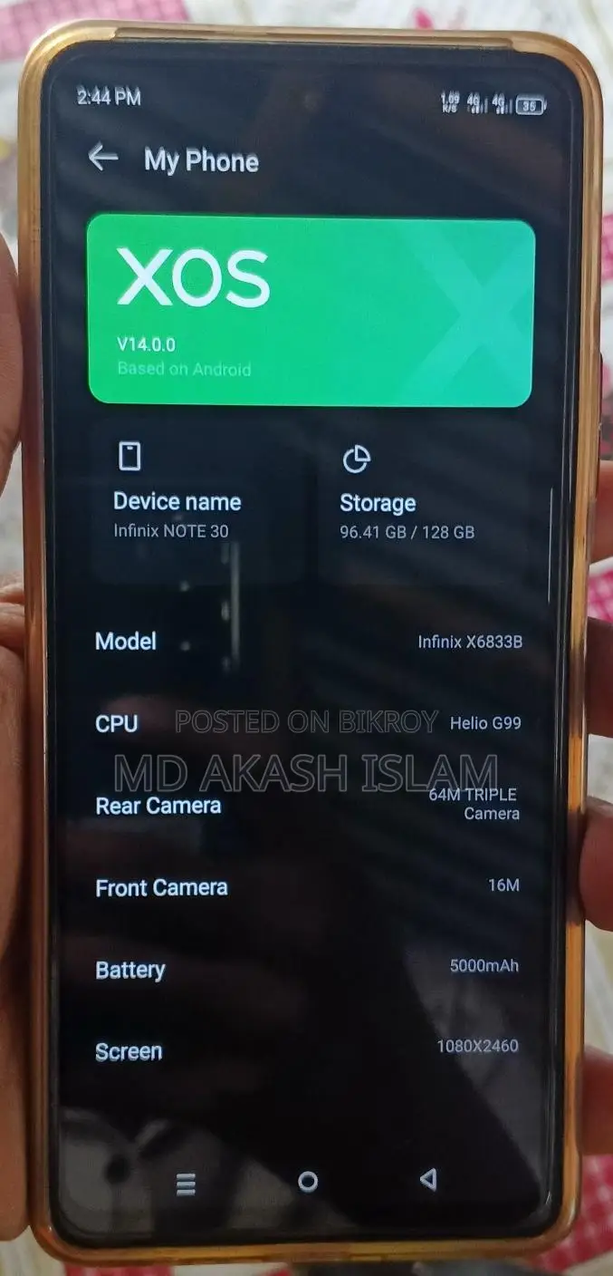 Infinix Note 30 8+8/128 (Used)