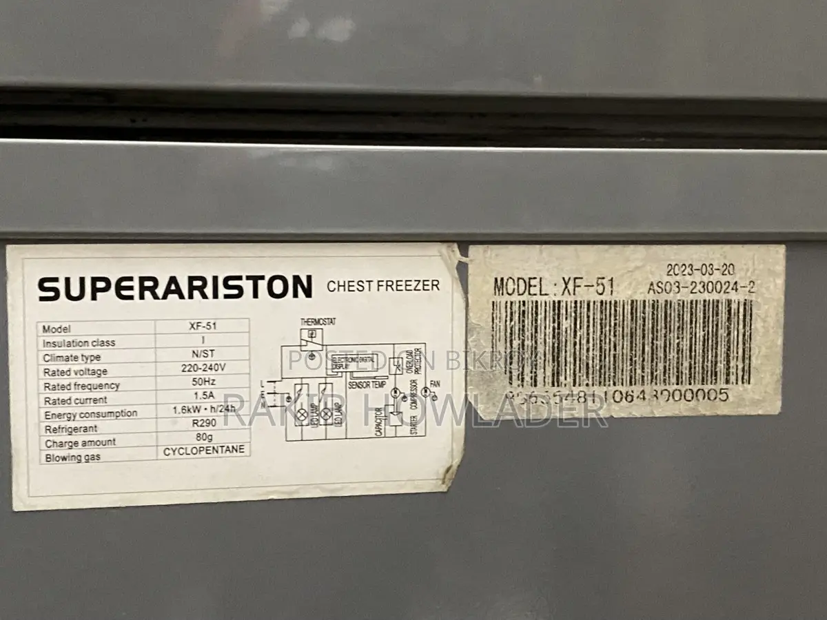 Super Ariston Deep Freezer – Model: Xf-51