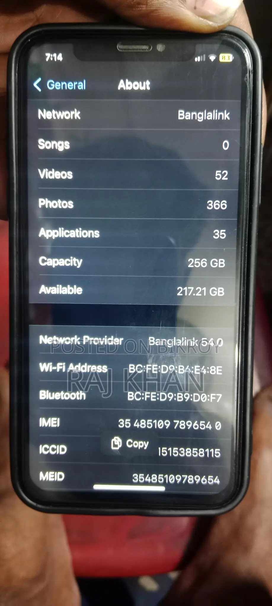 Apple iPhone X . (Used)