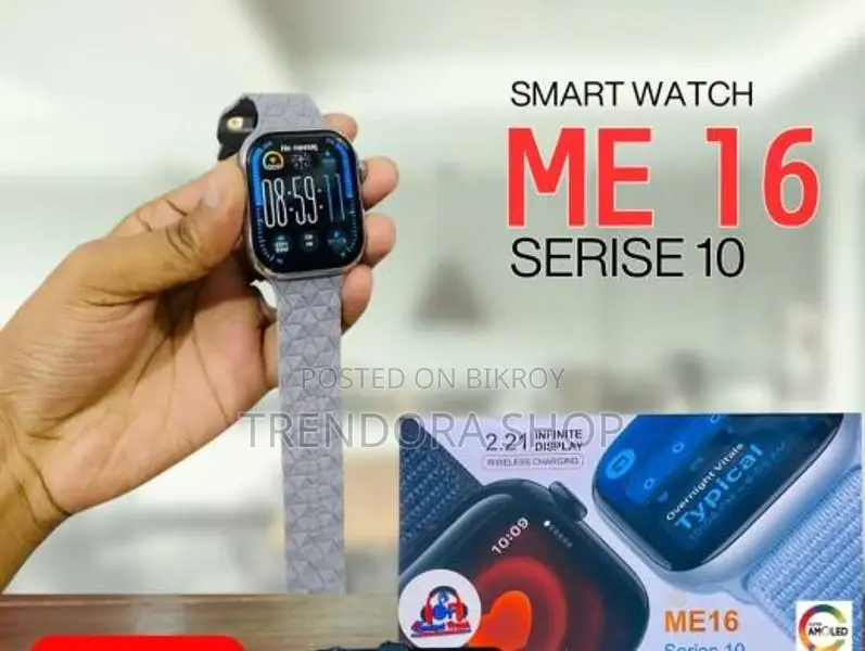 Me16 Series 10 Smartwatch – AMOLED Display (2 Straps)