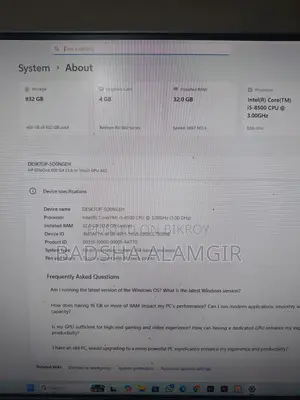 Computer - All in One (Touch Screen)