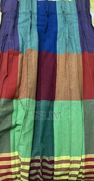 মোটা সুতি কাপড়ের চেক পর্দা বিক্রয়