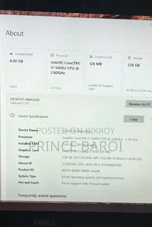 টাকার প্রয়োজনে Dell latitude বিক্রি হবে