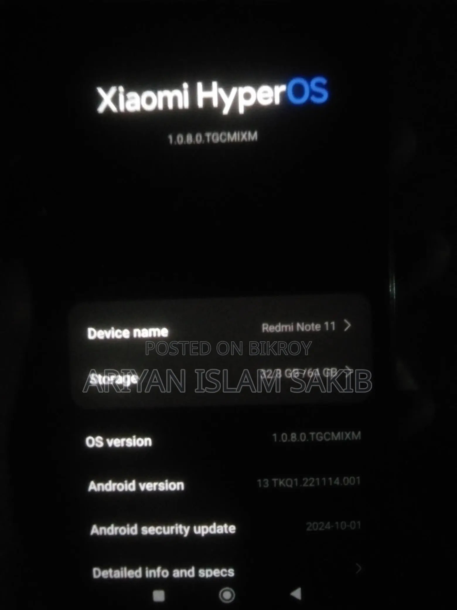 Xiaomi Redmi Note 11 Absolutely Fresh (Used)