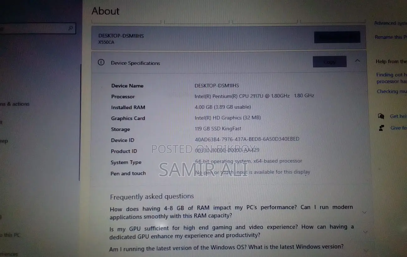 Asus Laptop for sale