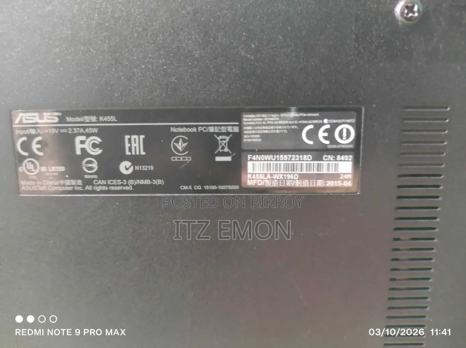 Laptop for Sale