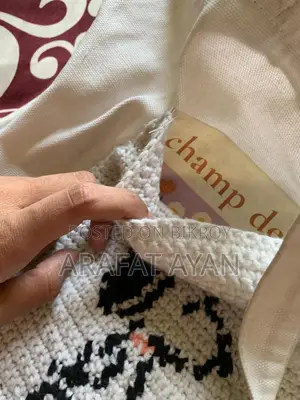 Used Tote Bag With Crochet Work