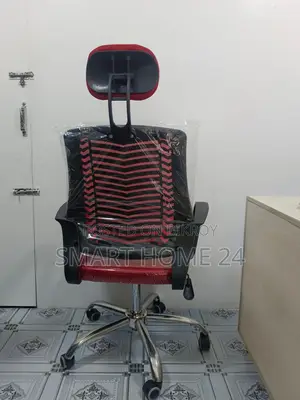 Premium Mesh Office Chair – Stylish Red Design with Metal Base