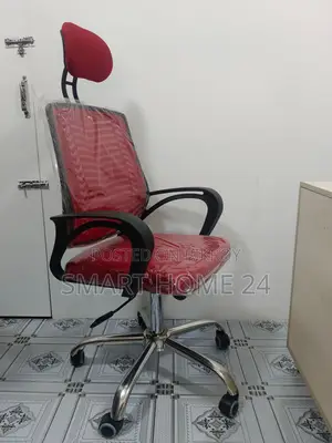 Premium Mesh Office Chair – Stylish Red Design with Metal Base