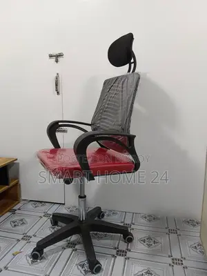 Premium Ergonomic Mesh Office Chair with Red Cushion – Smart Design