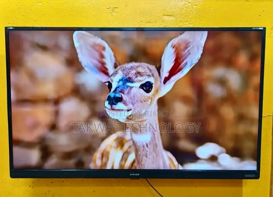 Singer 43-inch Android TV with Voice Control and Dolby Soundbar System