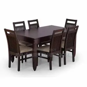 Processed Wood 6-Chair Dining Table