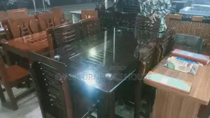 Processed Wood 6-Chair Dining Table