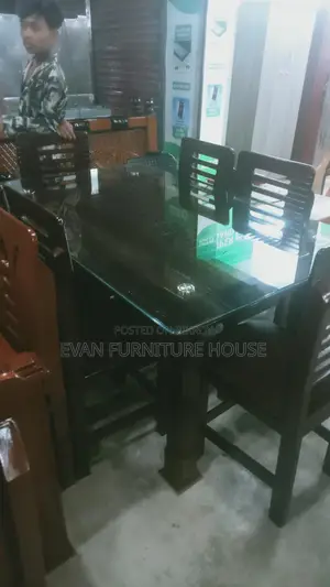 Processed Wood 6-Chair Dining Table