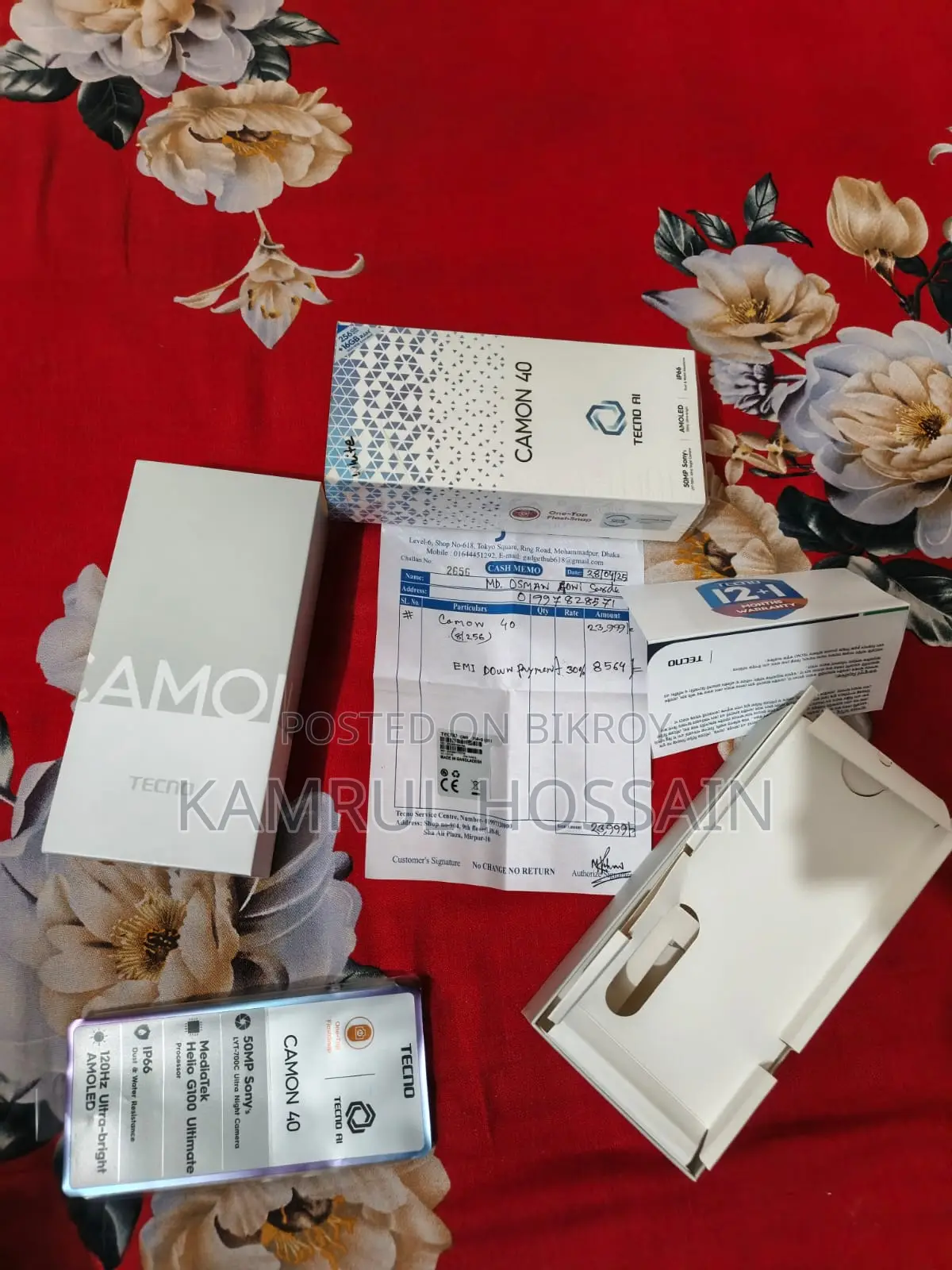 টেকনো ক্যামন ৪০ ৮/২৫৬ (ব্যবহৃত)