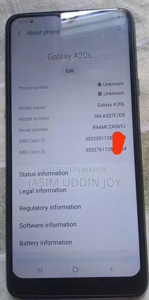 Samsung Galaxy A20s (Used)