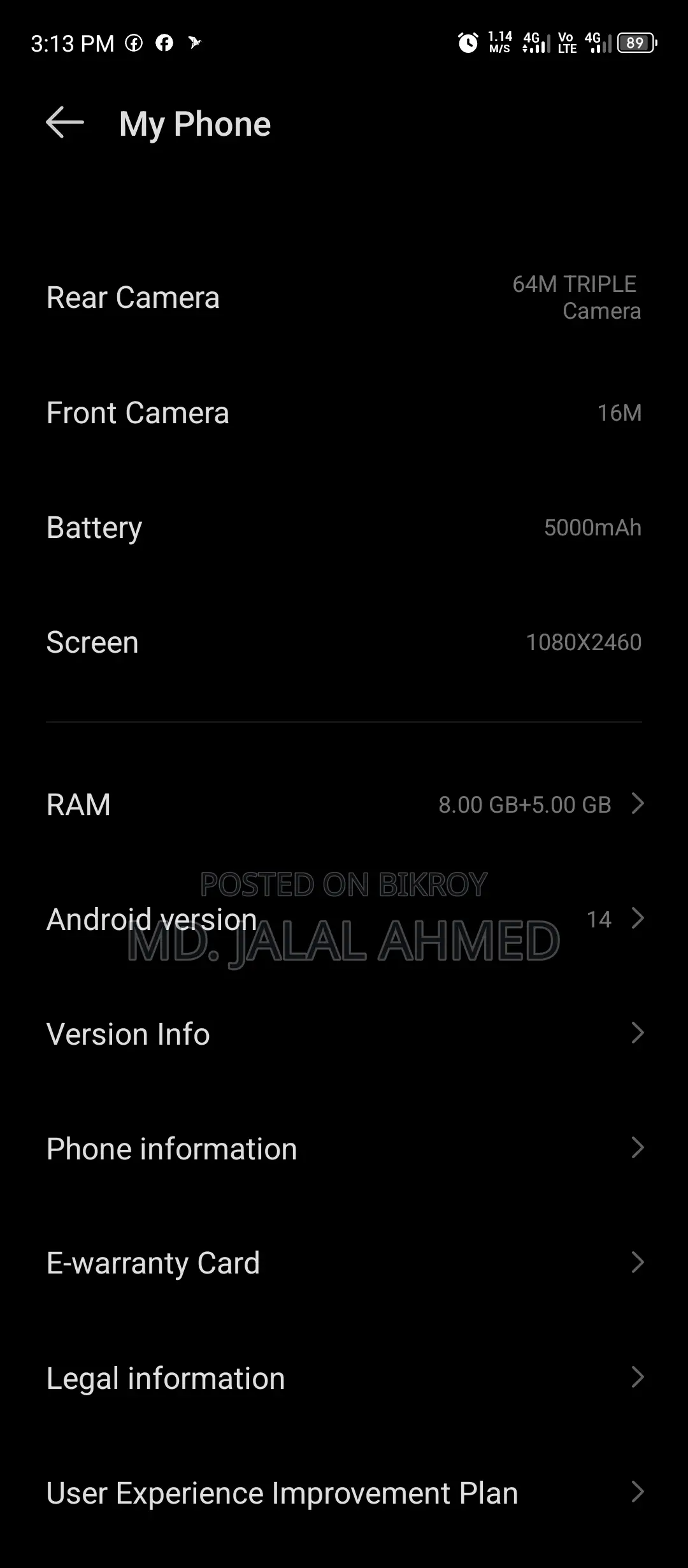 Infinix Note 30 . (Used)