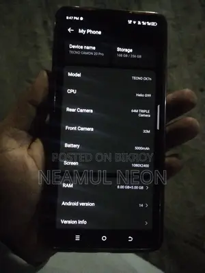Tecno Camon 20 Pro (Used)
