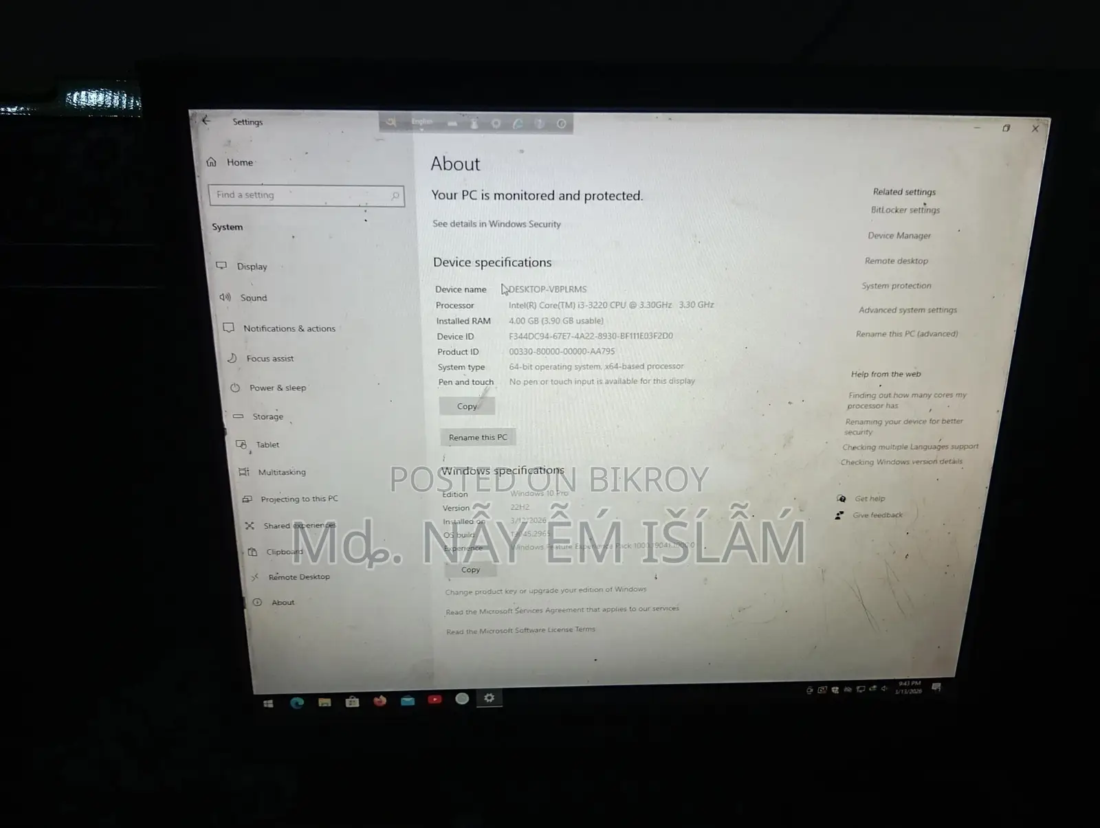 Desktop For Sell