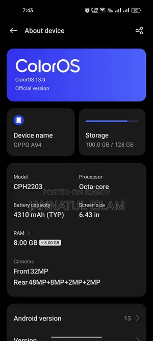 OPPO A95 (Used)