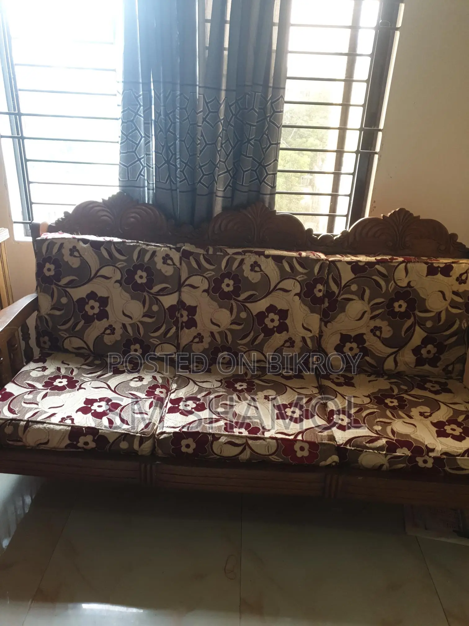 Mahogany Wood Sofa