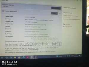 Laptop, Everything Working Fine, SSD = 128 GB, RAM 6 GB